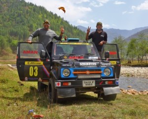 2017 JK TYRE Arunachal Festival of Speed winner Amanpreet Ahluwalia along with his navigator.