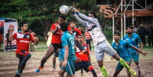 Action during the match played between Maryland United and Friends FC in the 3rd Borivali Premier Football League (BPFL), conducted by the Borivali Sports Foundation.