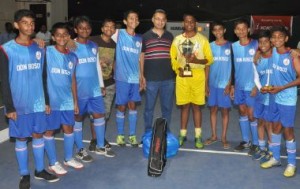 Champions… The victorious Don Bosco schoolboys are all smiles as they proudly pose with the ‘Champions’ trophy 