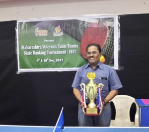 Century warriors captain Sunil Babras poses with Winners' Trophy.