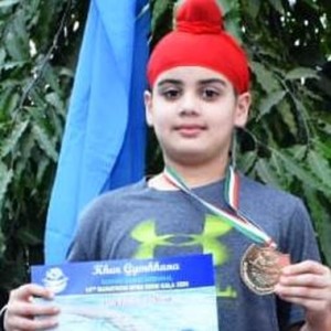 Fateh Chahal winner of the 2000 m freestyle Boys U-10 in the Khar Gymkhana Subodh Danke Memorial14th Open Marathon Swimming Gala.