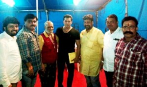 Film Studios Setting & Allied MazdoorUnion’s Chairman Ram Kadam and General Secretary Gangeshwarlal Shrivastav alias Sanju & other member inviting Super Star Salman Khan.