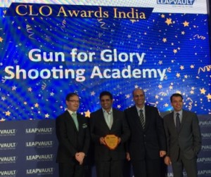 GNSPF Director Pawan Singh (Second from the left) recieving the TISS Leapvault CLO Award