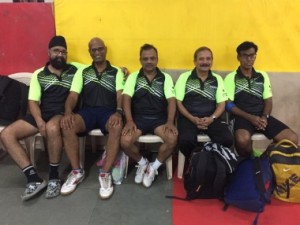 Guru TT Centre players (L to R) Gurcharan Singh,Kiran salian, Rajesh Singh, Rajesh Mudam & star player Navin Salian  