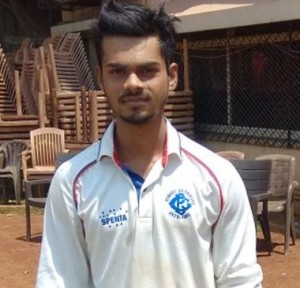 Ajinkya Patil of Parsee Gymkhana who scored a 58-ball 106 to power Parsee Gymkhana to a 170 run win against Marwari CC in first round match of the 69th Nawab Salar Jung Open Invitation T20 Cricket Tournament.