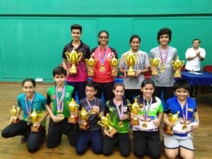 All the prize winners pose with their trophies