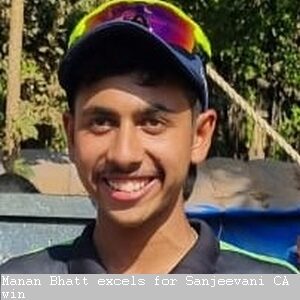 Manan Bhatt was declared man of the match for his allround performance in IES( Bandra)  win  in the 8-team MCC U-16-Cricket League 2019.