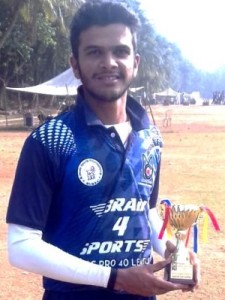 Pratik Mhatre was declared Man-of-the-match  today in the B4S MCC PRO - 40 double-leg 5-Team  league played at Oval Maidan .