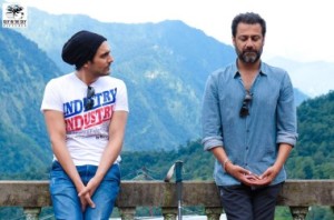 Producer Arjun N Kapoor of KriArj Entertainment (left) with director and co-producer Abhishek Kapoor(right) during the shoot of Kedarnath.