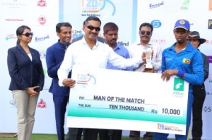 Sri Lankan player Suranga Sampath awarded Man of the Match vs Australia @Kochi 06.02.17