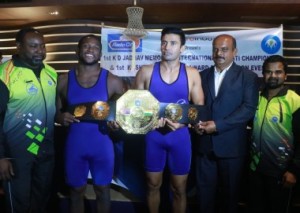 Stage all set for first 1st K.D Jadhav Memorial International Kushti Championship_ Sangram Singh takes on American Champion Wrestler Kevin Radford in the bout in Delhi on Friday