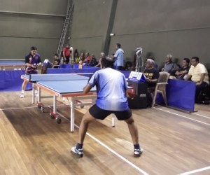 Suhas Kulkarni(PJHG) in action against Ajay Kothavle(Pune)