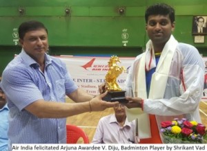  V. Diju, Olympian and Arjuna Awardee, were felicitated by  the AISPB